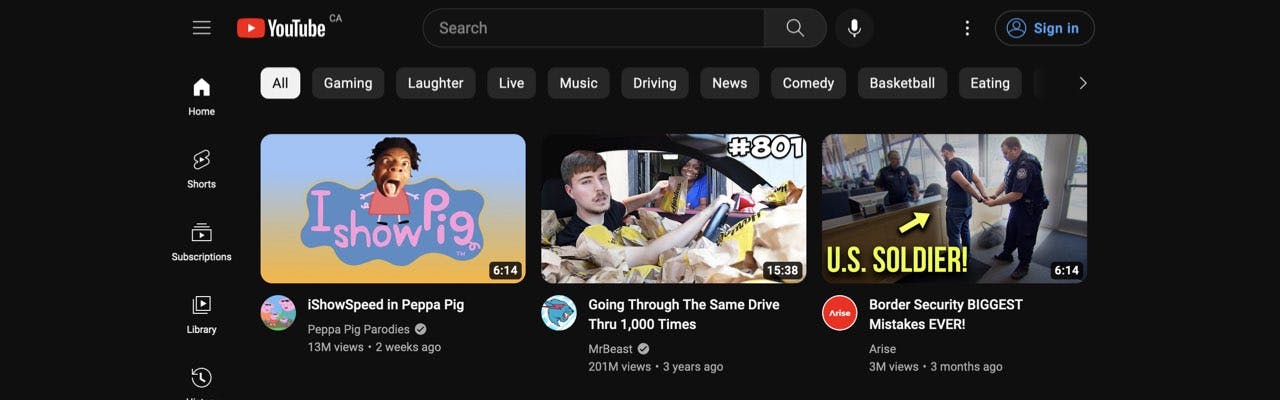 The YouTube Homepage is an algorithm in itself.