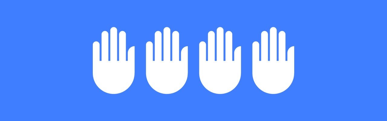 Hands on screen symbolize the importance of talking with your hands for on camera youtube performance